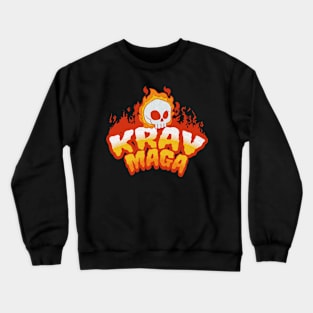 Krav Maga Fire Skull Crewneck Sweatshirt